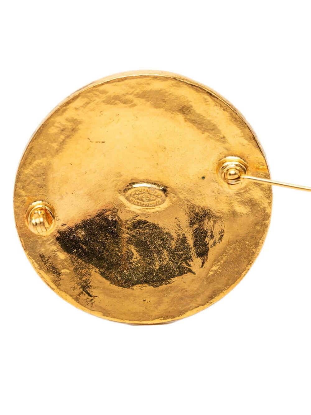 Chanel Cc Logo Round Brooch Metal #275868C93B - Picture 3 of 3